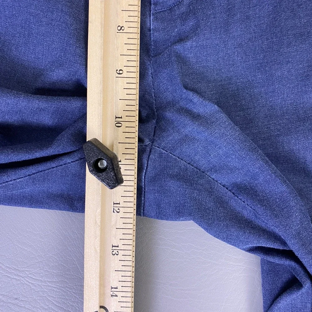 Banana Republic Core Temp Pants Men's 32x36 Slim Straight‎ NonIron Navy Blue *